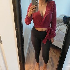 Red Wrap Top